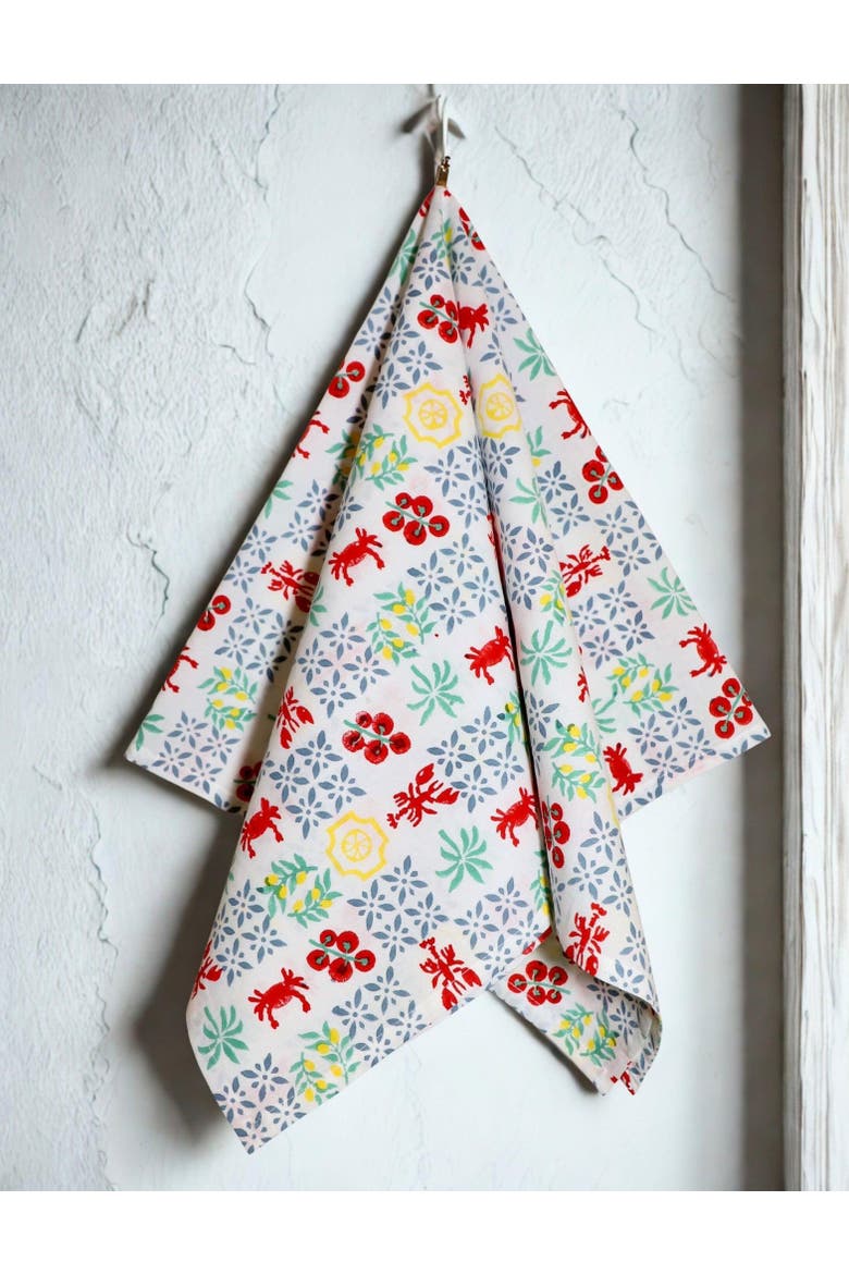 New Orleans Riviera Cotton Tea Towel - Set of 2, Alternate, color, Red