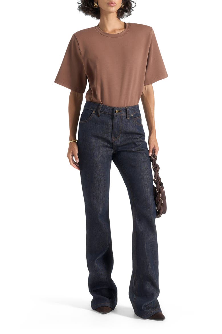 Abbie Stacked Fit And Flare Jeans, Alternate, color, Indigo