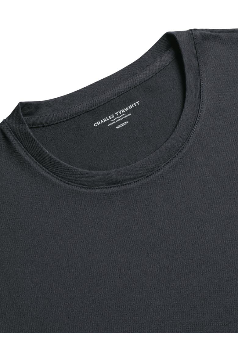 Cotton Crew Neck T-Shirt, Alternate, color, Graphite Grey