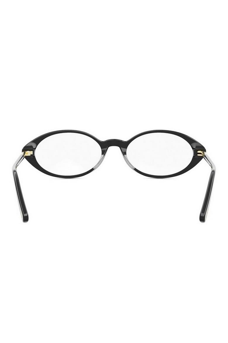 Mini CD O R8I 51mm Oval Optical Glasses, Alternate, color, SHINY BLACK