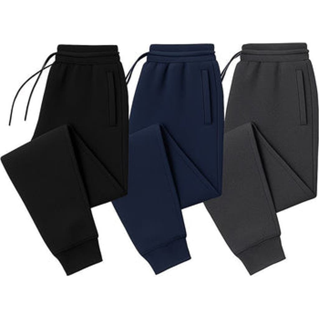 Benben 3 Pack Ultra Soft Fleece Jogger Sweatpants In Multi