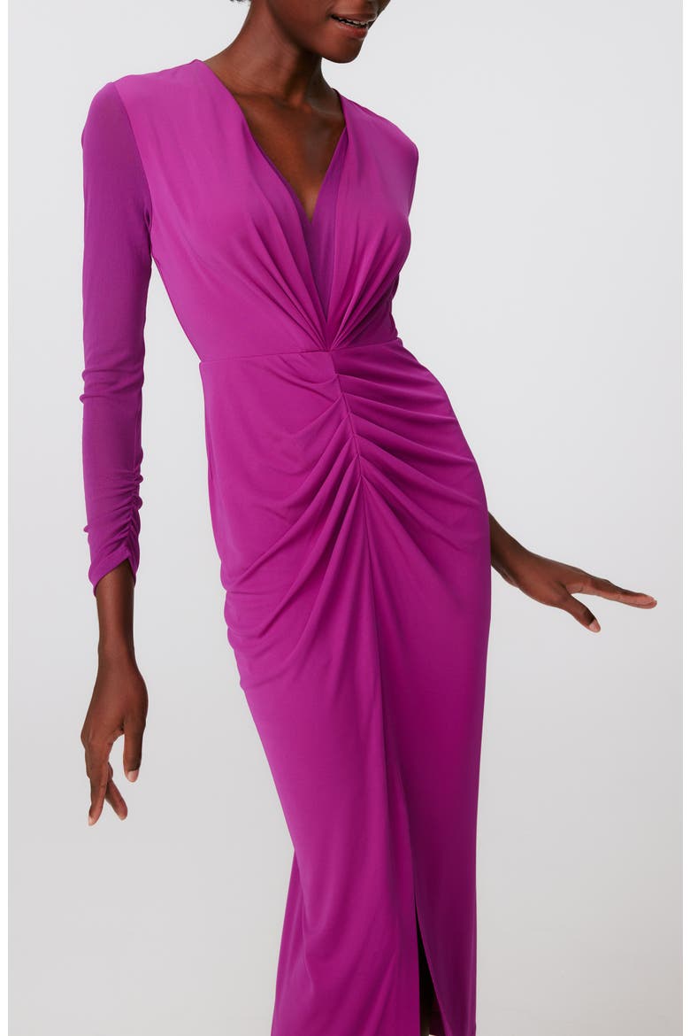 Hades Two-Tone Long Sleeve Midi Dress, Alternate, color, PURPLE WINE