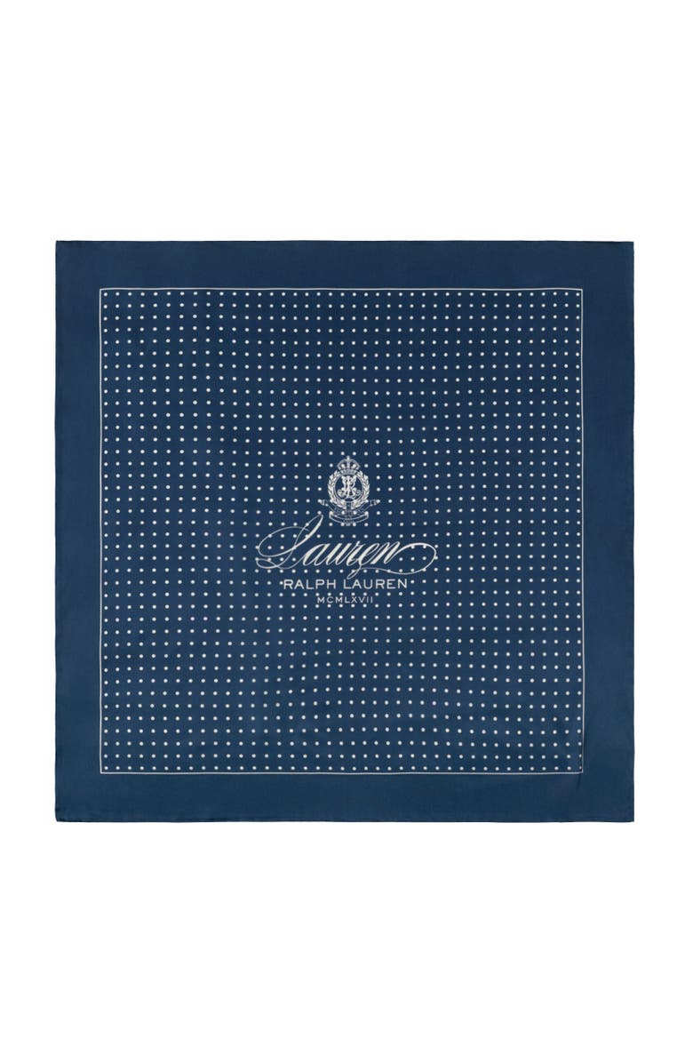 Lauren Ralph Lauren Dot With Logo Small Square, Main, color, Navy