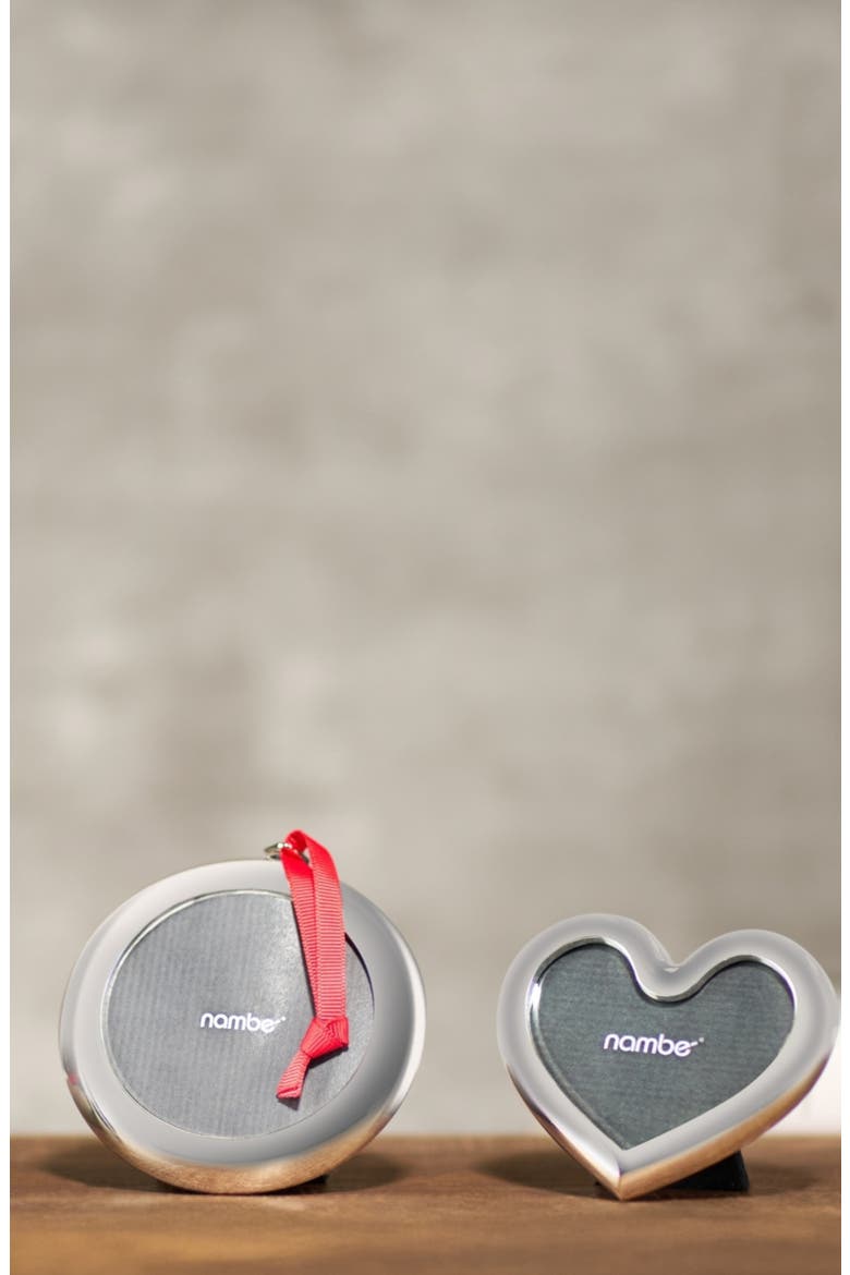 Heart Frame Ornament, Alternate, color, SILVER