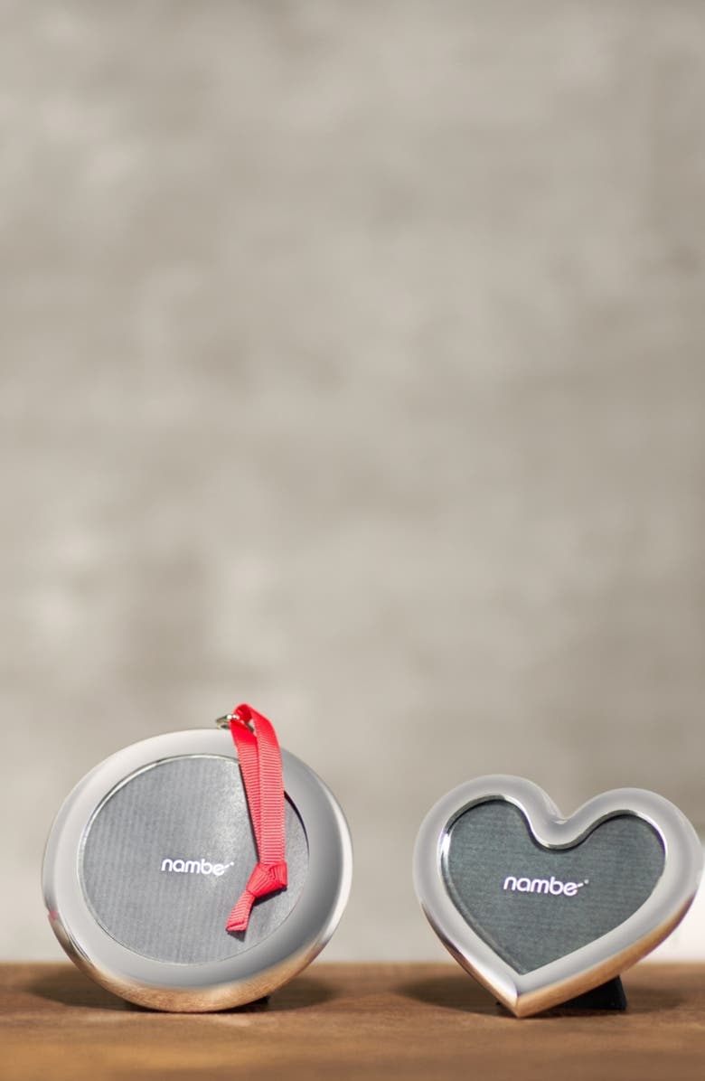 Nambé Heart Frame Ornament, Alternate, color, Silver
