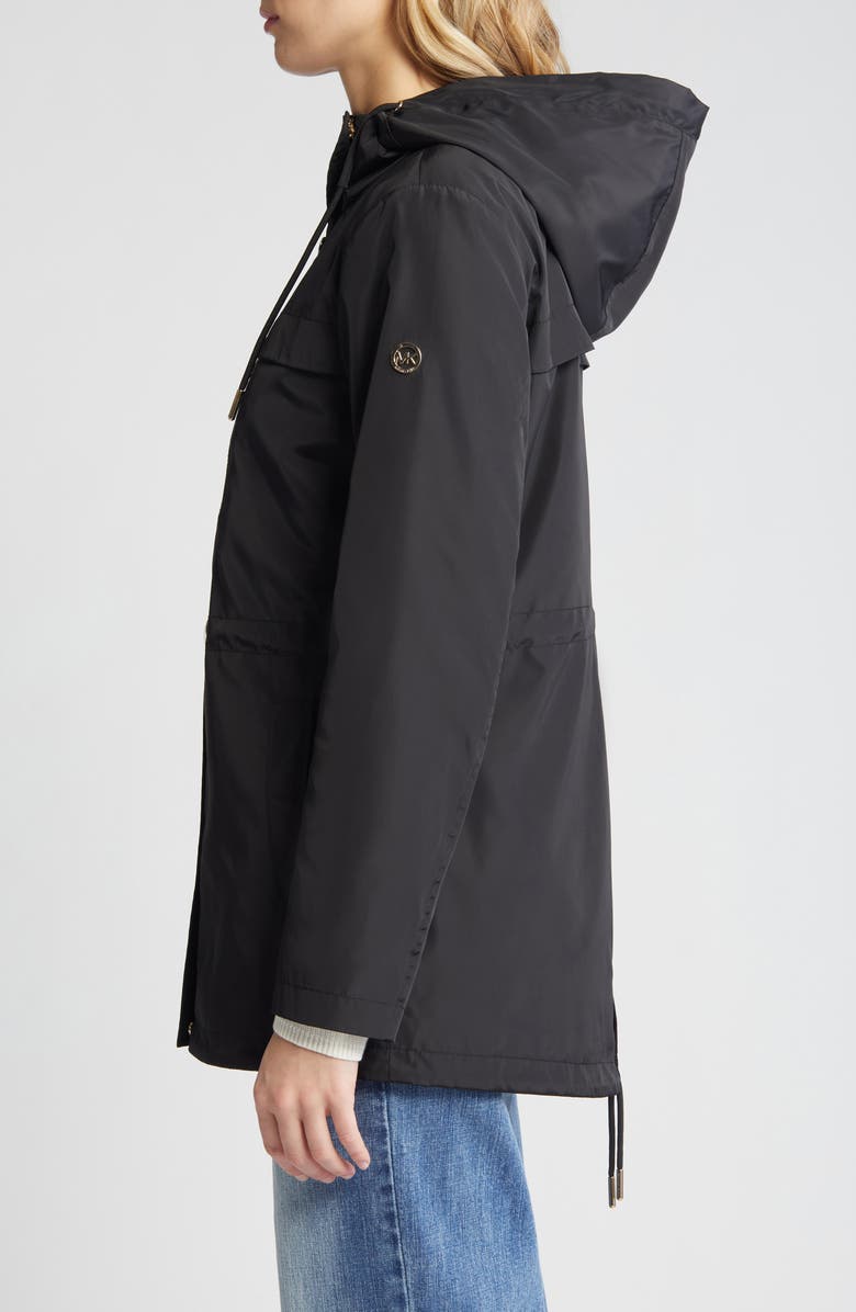 Michael Kors Hooded Jacket, Alternate, color, Black