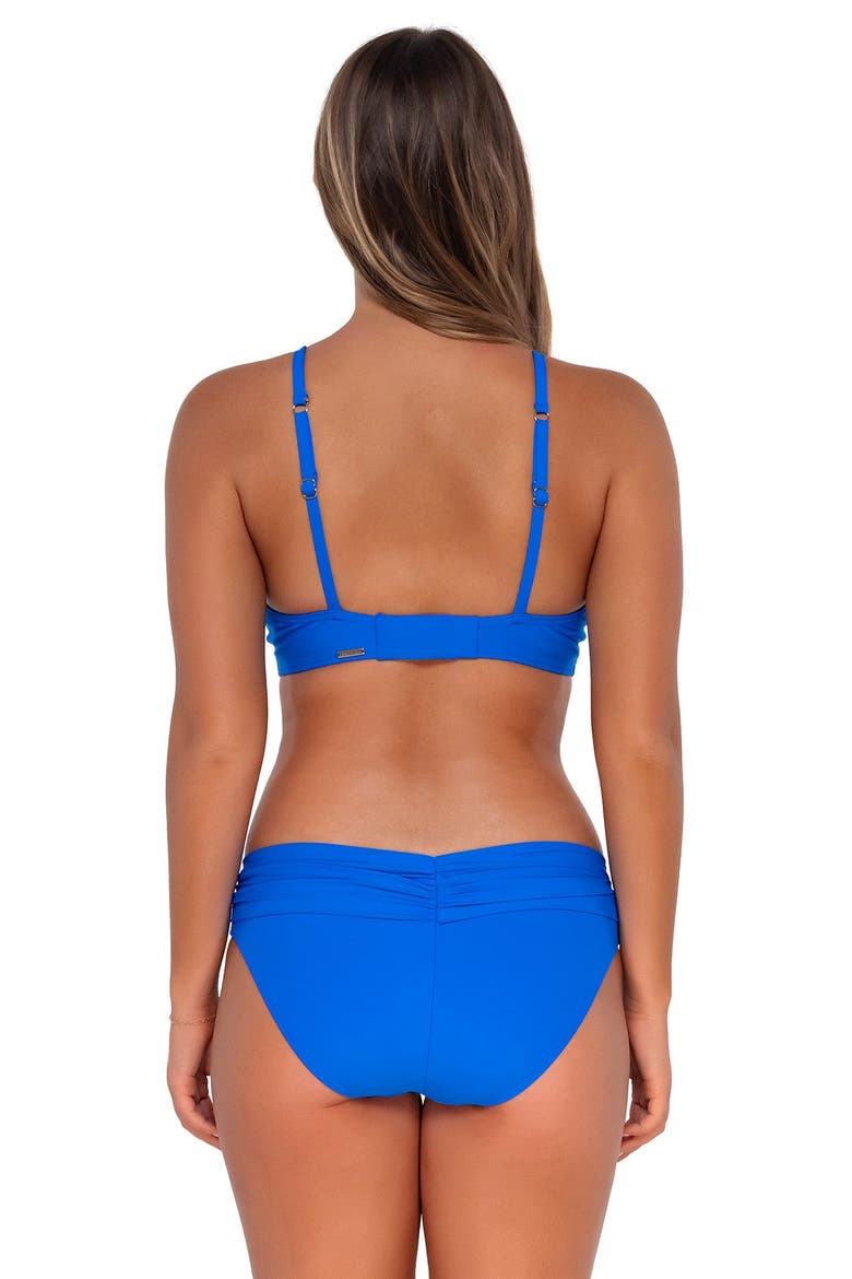 Kauai Keyhole Bikini Swimsuit Top - DD Cup, Alternate, color, Harbor Blue Sandbar Rib