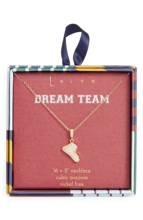 Pavé CZ Sneaker Pendant Necklace