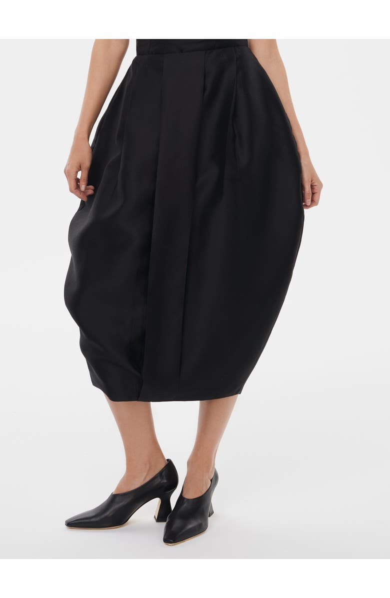 Alas Silk Wool Blend Voluminous Tulip Skirt, Main, color, Black