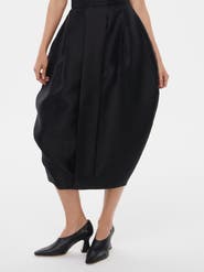 Alas Silk Wool Blend Voluminous Tulip Skirt