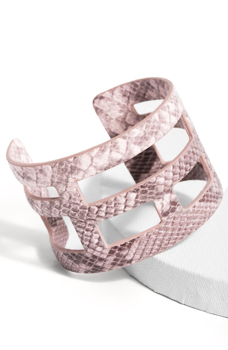 SAACHI Snake Print Cutout Cuff, Alternate, color, 