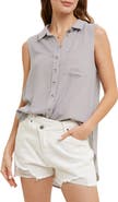 WISHLIST Sleeveless Button Up Shirt