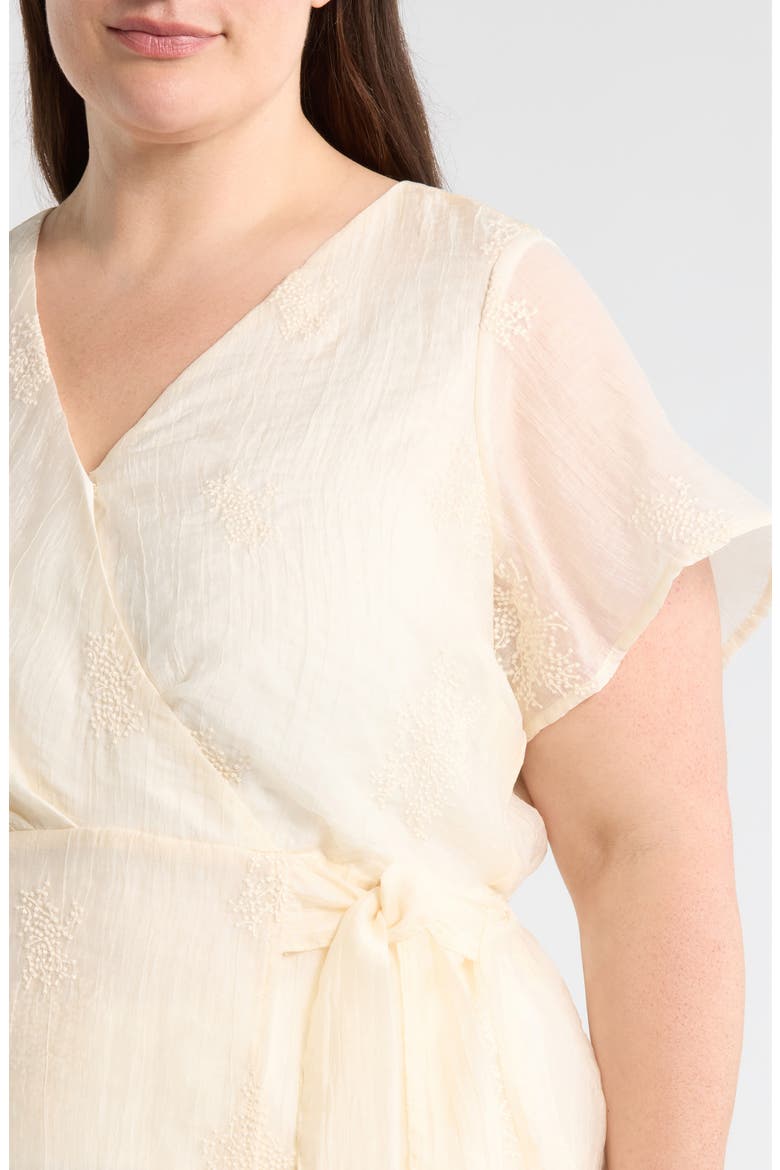 Embroidered Wrap Top, Alternate, color, CREAM
