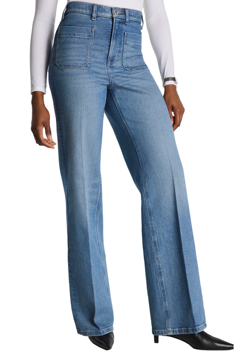 SPANXshape™ Authentic 360 Patch Pocket Easy Flare Jeans, Main, color, ELYSIAN