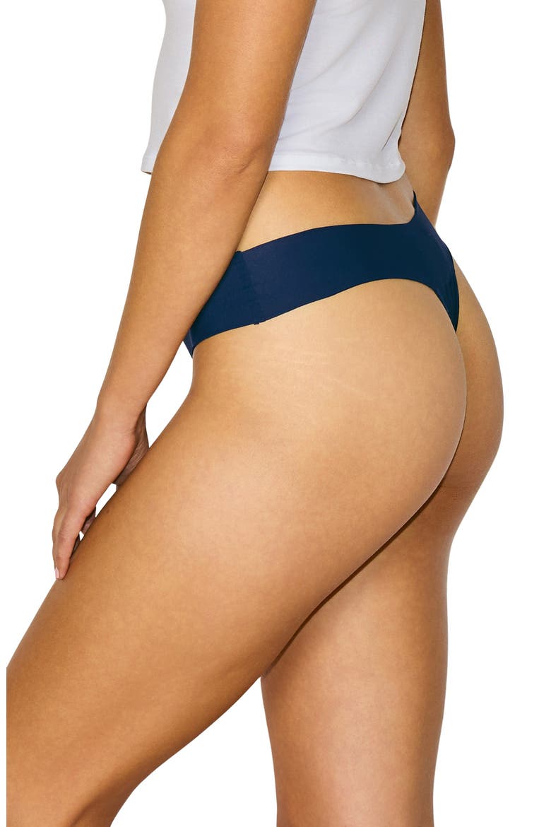 Breathe Natural Thong, Alternate, color, NAVY