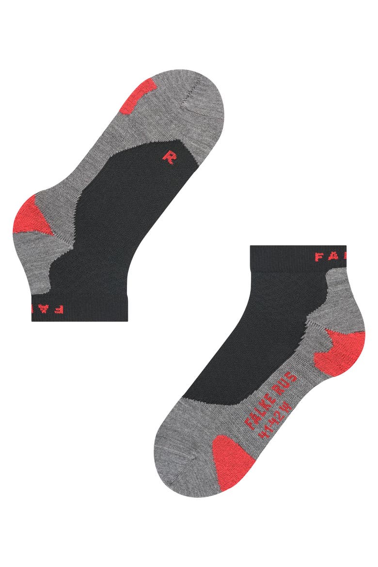 RU5 Race Short Running Socks, Alternate, color, Black-Mix
