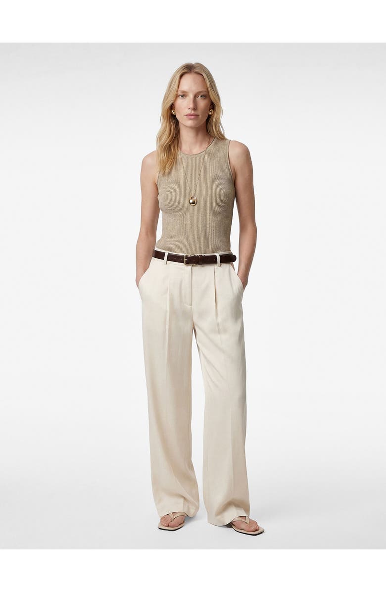 ZDNU 81041892 Ribbed Sleeveless Knit Top, Main, color, Beige