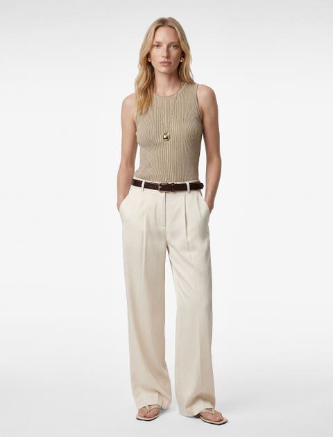 Ribbed Sleeveless Knit Top