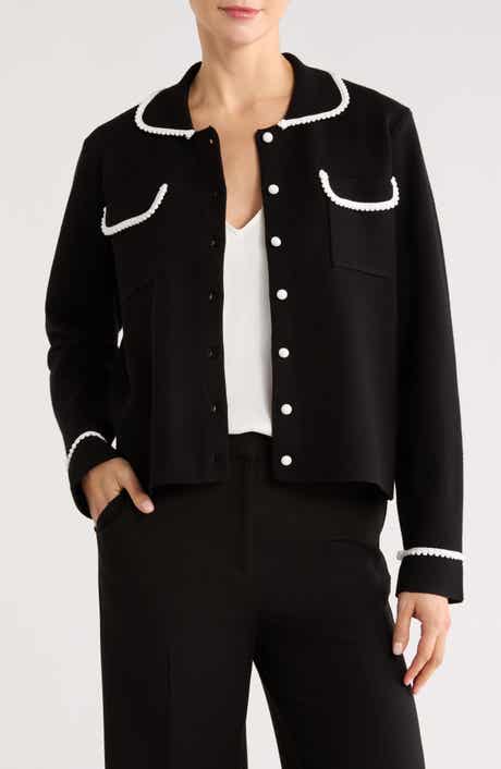 CYRUS Contrast Trim Button Front Cardigan