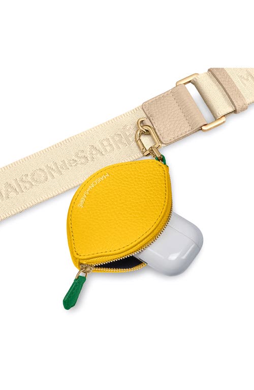 Maison De Sabre The Sabremoji Fruit Coin Purse In Yellow