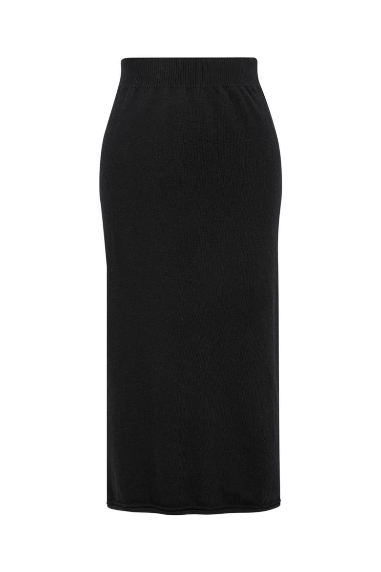 Geelong Wool Midi Skirt, Alternate, color, BLACK