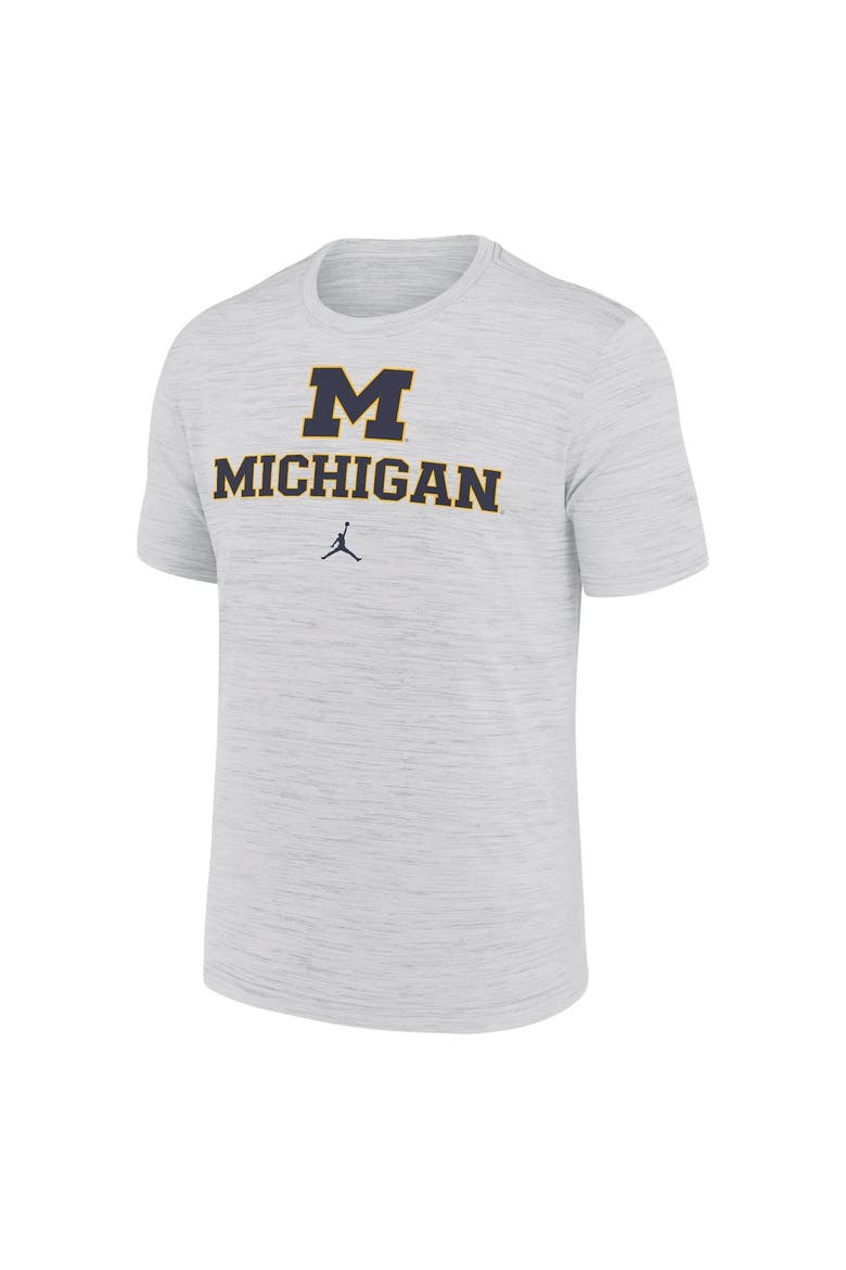 Men's Jordan Brand White Michigan Wolverines Primetime Velocity T-Shirt, Alternate, color, White