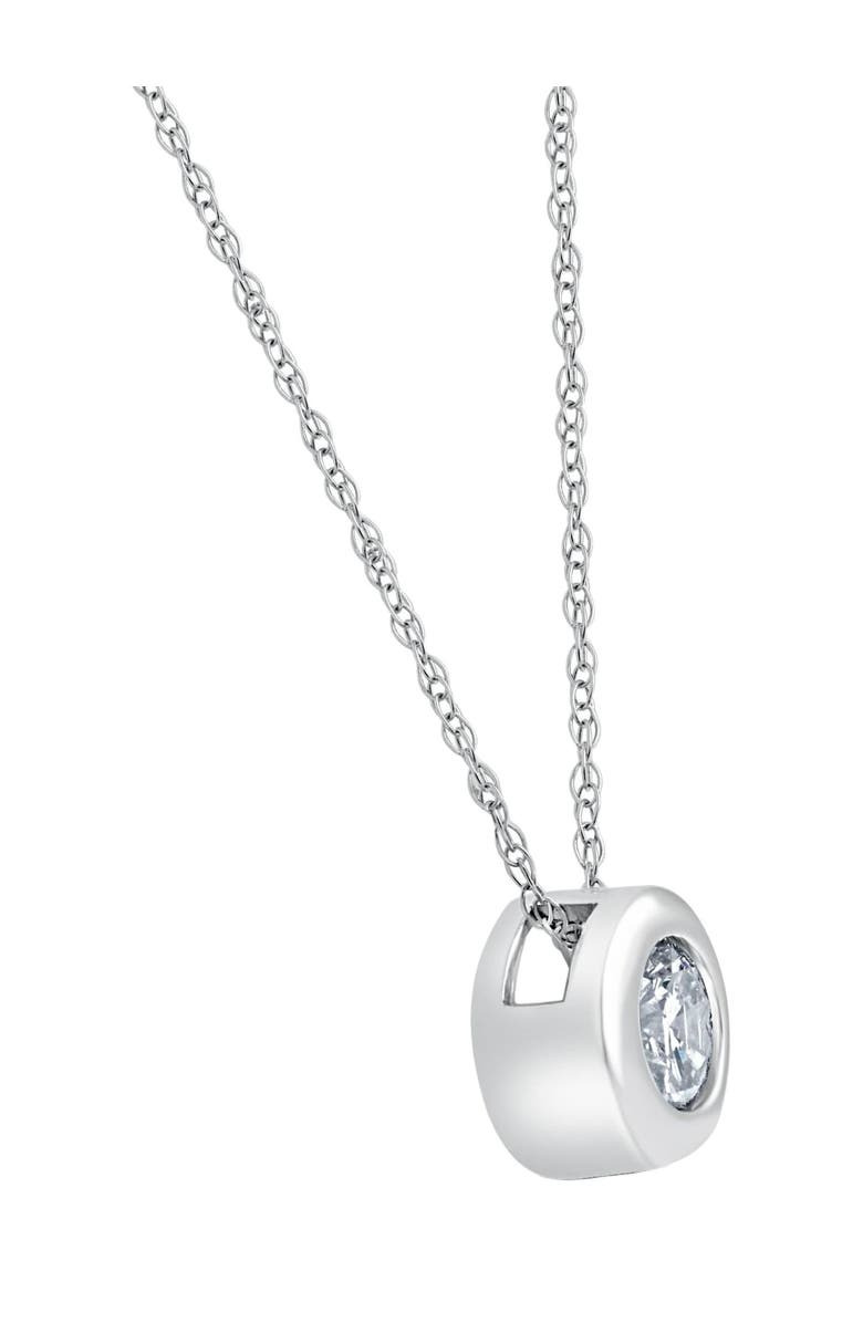 Bliss Diamond 1/4Ct Diamond Solitaire Pendant Women's 14k Gold Bezel Pendant Lab Grown, Alternate, color, 
