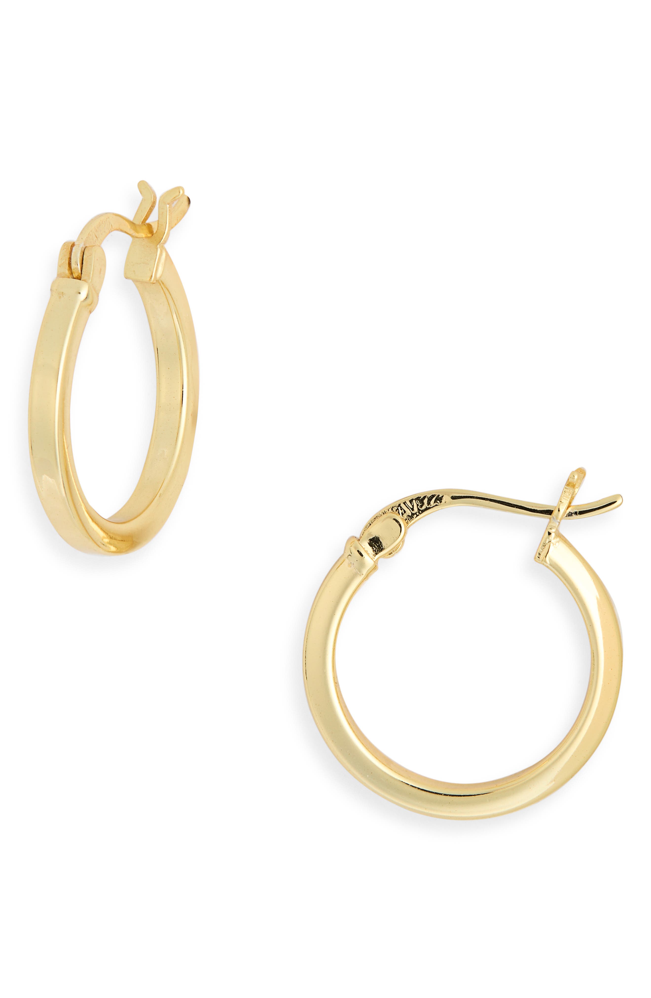 Argento Vivo Sterling Silver Solid Hoop Earrings