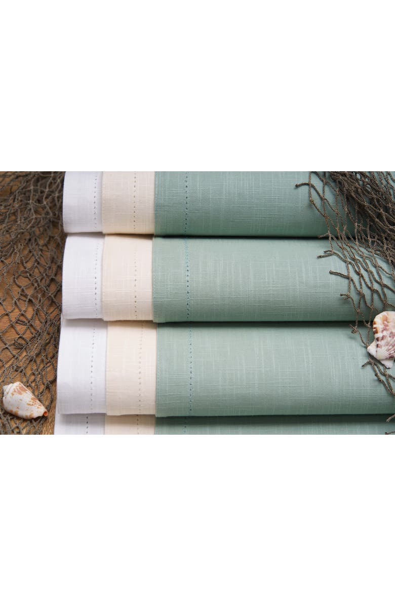 C&F Home Hemstitch Solid Natural 100% Cotton Cloth Table Runner 14" x 72", Alternate, color, Beige