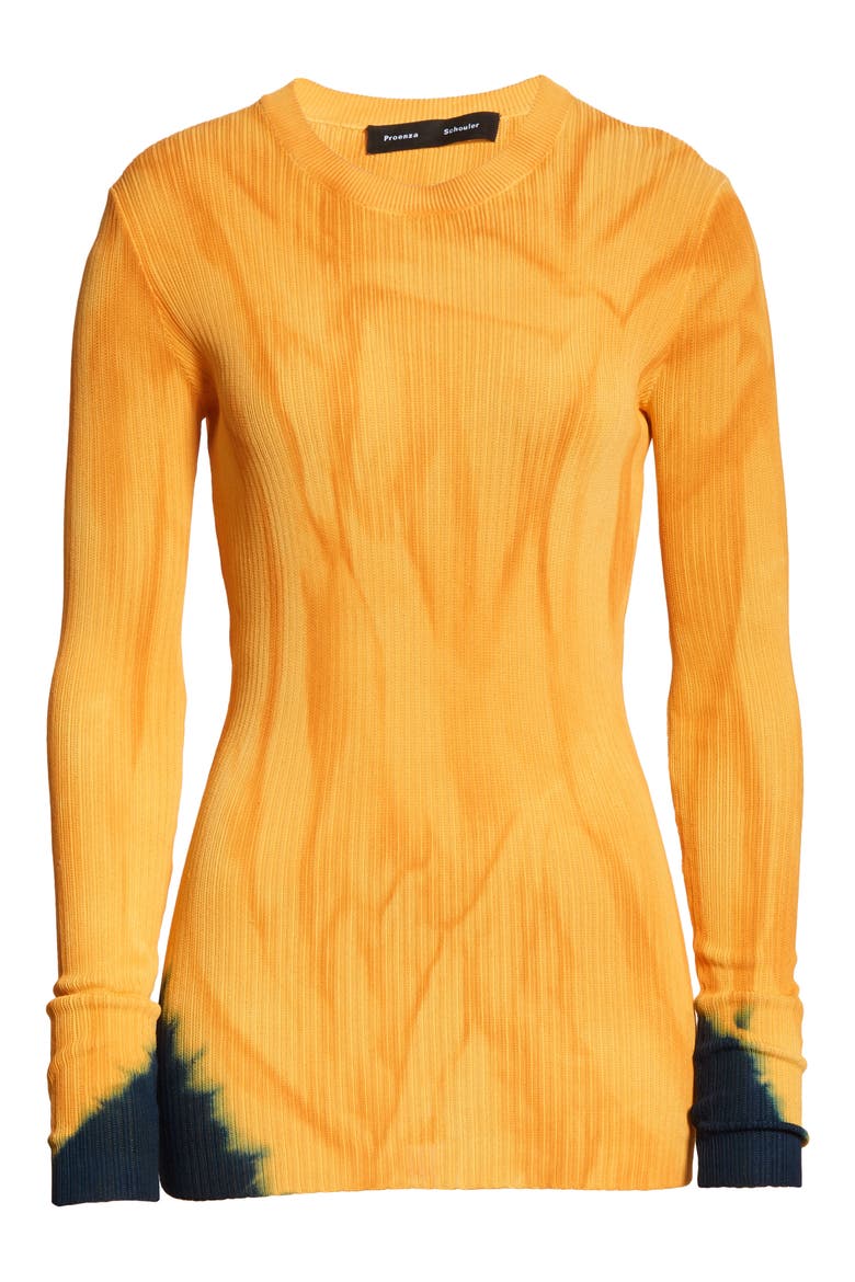 Tie Dye Sweater, Alternate, color, ORANGE/ BLUE