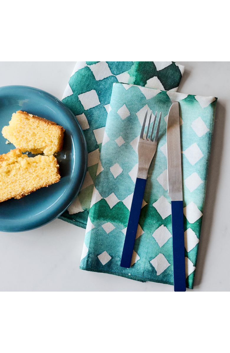 Goldie Home Blue Diamond Napkin Set of 4, Alternate, color, Blue