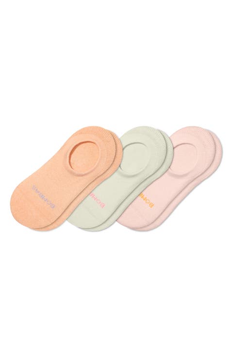 Assorted 3-Pack Marl Cushioned No-Show Socks