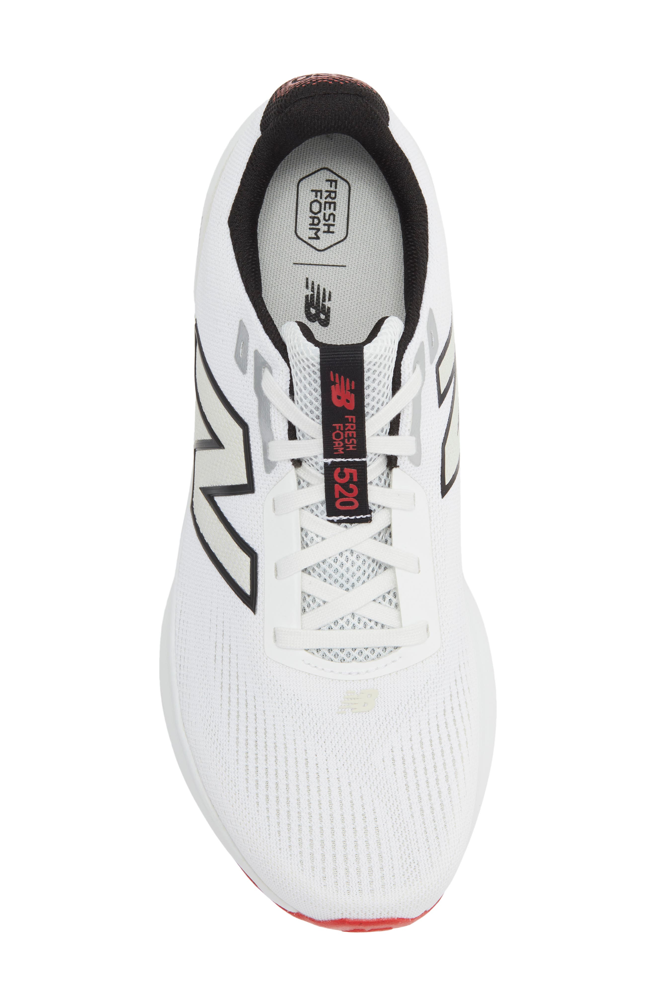 Fresh Foam 520 V9 Running Shoe, Alternate, color, NB 103 WHITE/ BLACK
