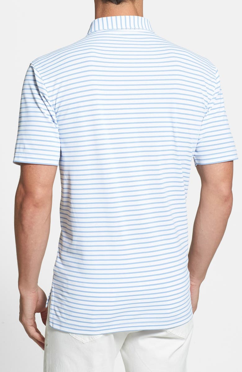 Peter Millar 'Mulligan' Stripe Moisture Wicking Stretch Polo, Alternate, color, 