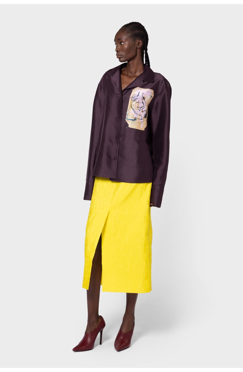 Roksanda Delan Printed Silk Blouse, Alternate, color, Calliope