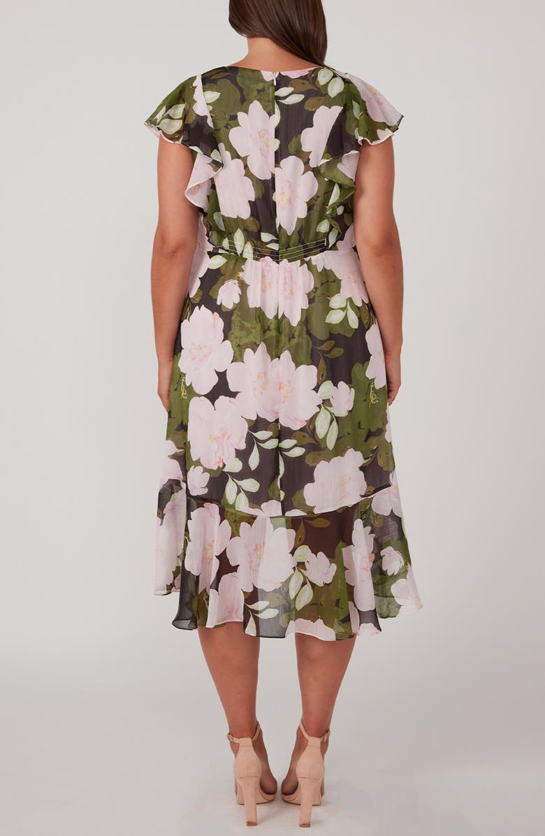 Estelle Morning Glory Ruffle Faux Wrap Dress, Alternate, color,