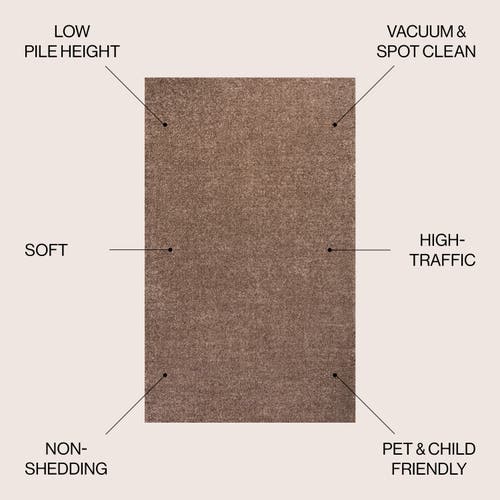 Jonathan Y Haze Solid Low-pile Area Rug In Brown/taupe