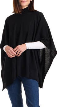 Bruno Magli Turtleneck Wool & Cashmere Poncho