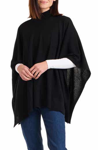 Bruno Magli Turtleneck Wool & Cashmere Poncho