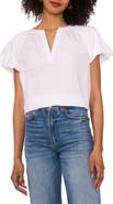 Vince Camuto Puff Sleeve Cotton Top