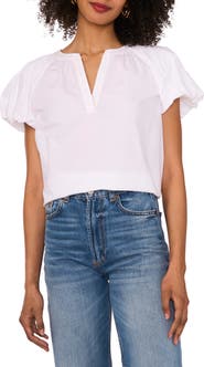 Vince Camuto Puff Sleeve Cotton Top