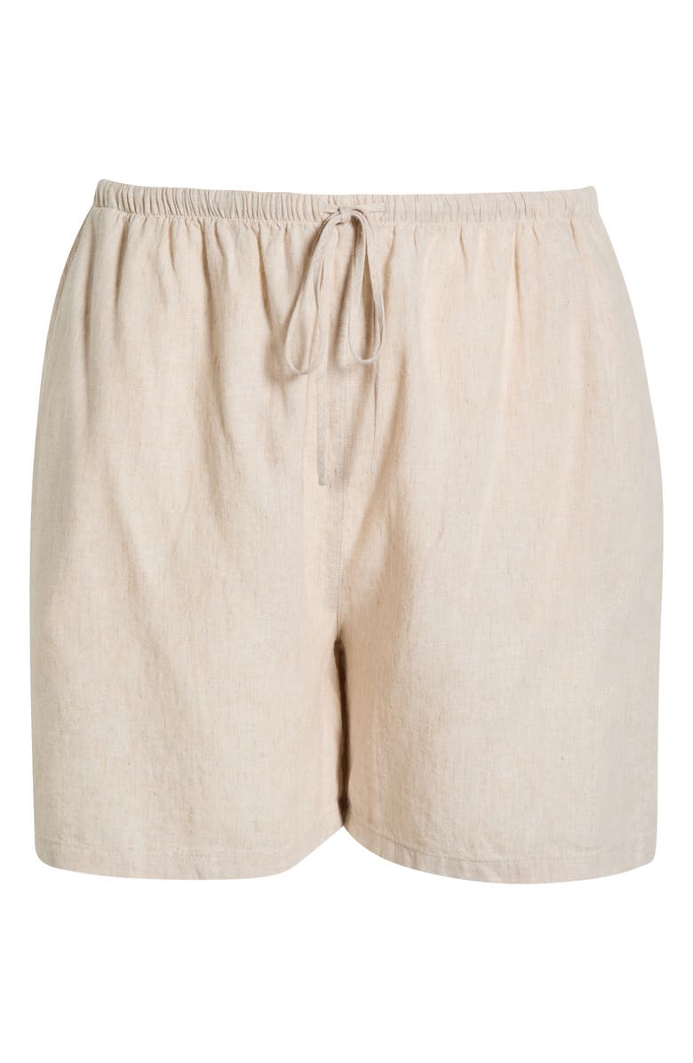 Caslon<sup>®</sup> Linen Blend Drawstring Shorts, Alternate, color, Flax