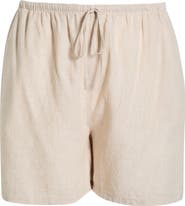 Caslon® Linen Blend Drawstring Shorts