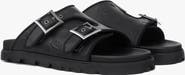 MCM Sandals in Embossed Monogram Leather