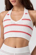 Florence by Mills Pointelle Halter Crop Top
