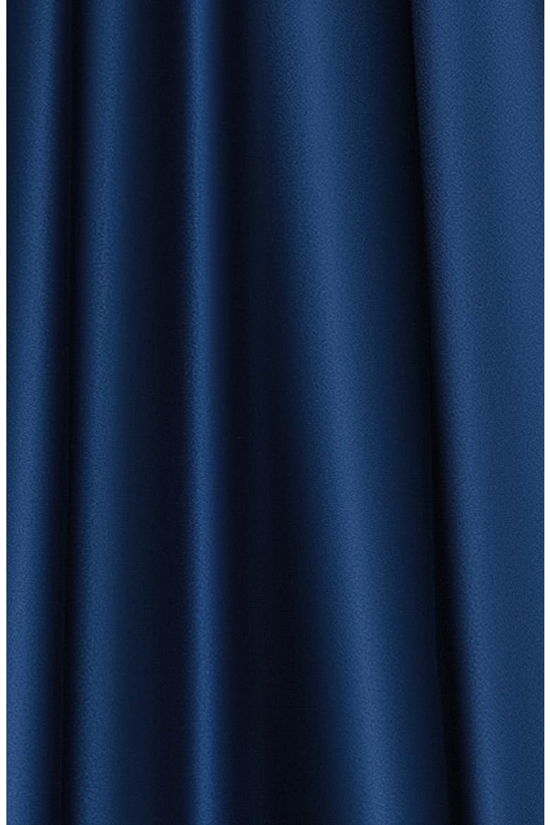 Basque Waist Satin Gown, Alternate, color, CADET BLUE