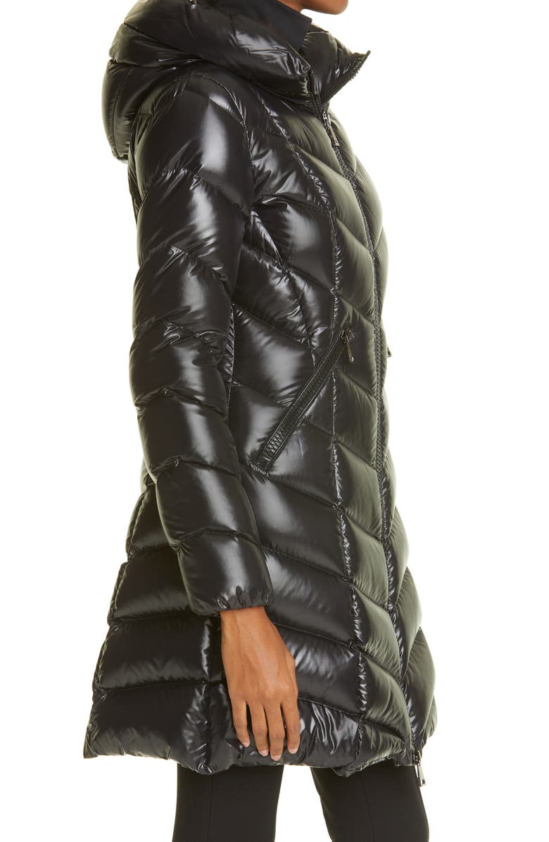 Moncler Marus Quilted 750 Fill Power Down Hooded Puffer Coat, Alternate, color, Black