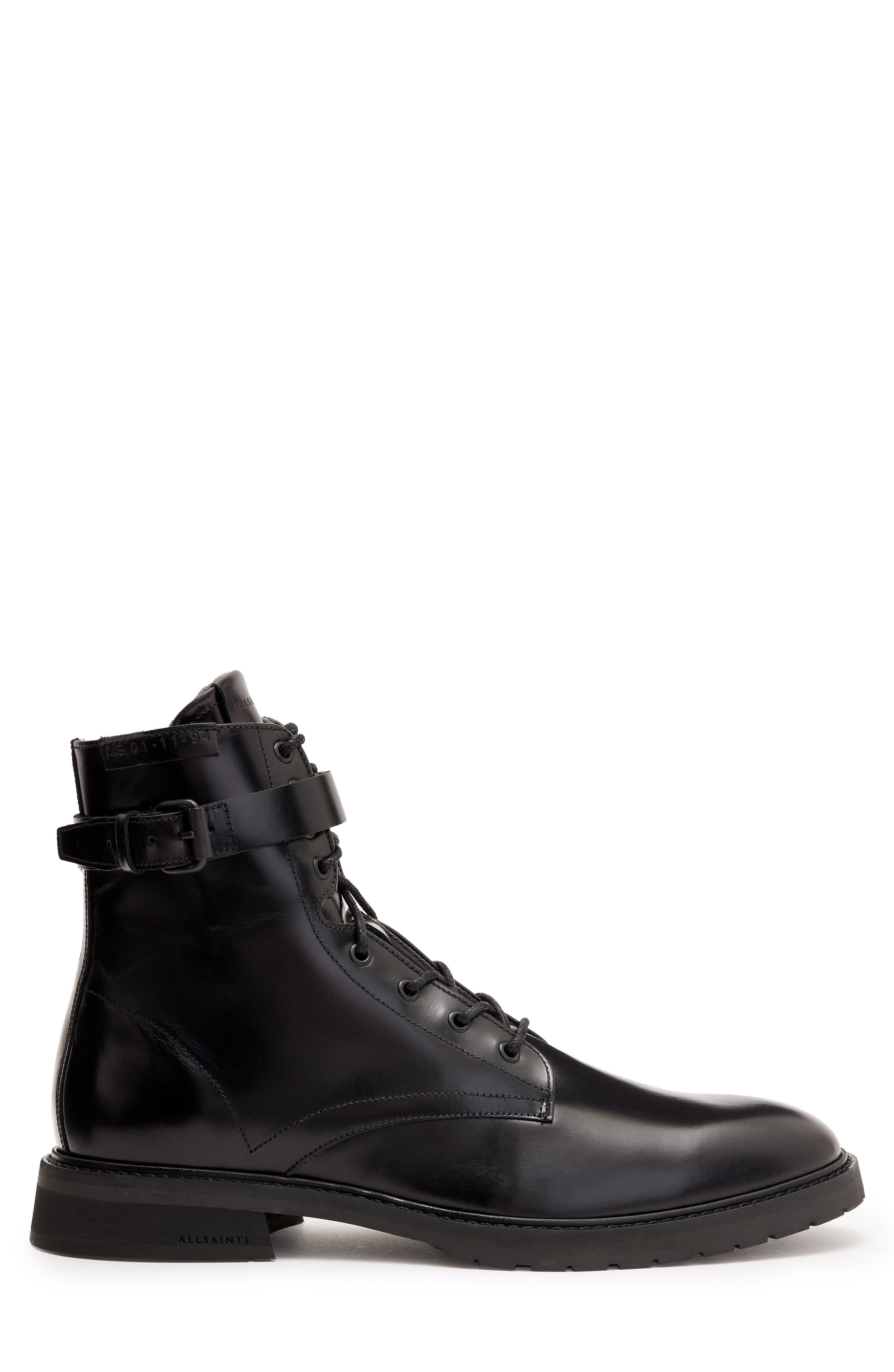AllSaints Porter Buckle Boot, Alternate, color, 
