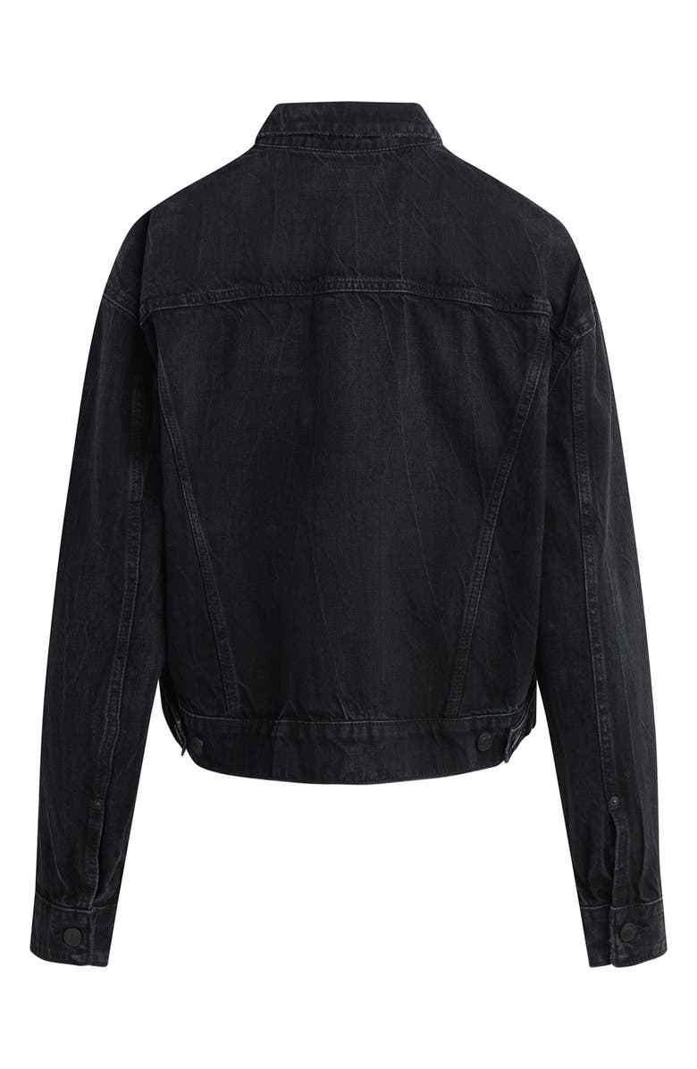 Hudson Jeans Brea Swing Trucker Jacket, Alternate, color, Black Thunder