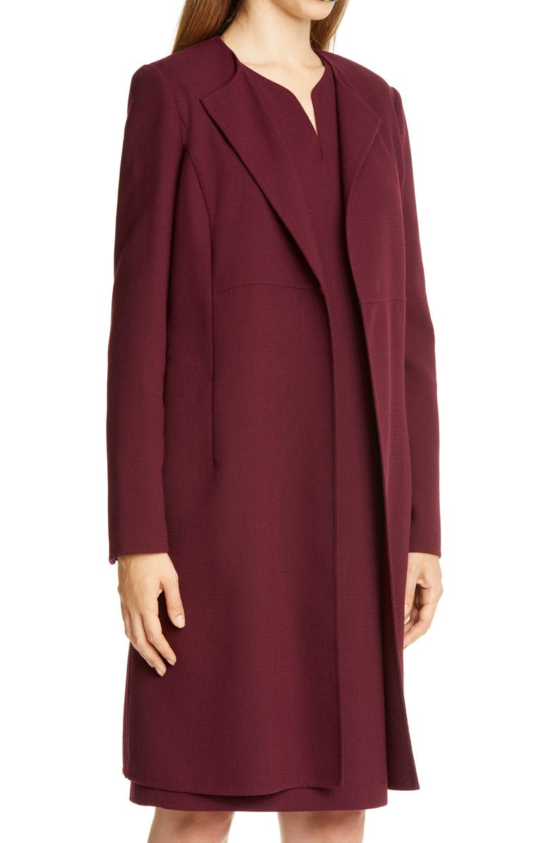 Lafayette 148 New York Russo Longline Wool Coat, Alternate, color, 